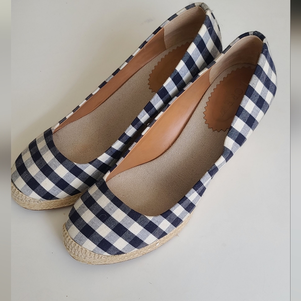 J.Crew Factory Gingham Espadriles